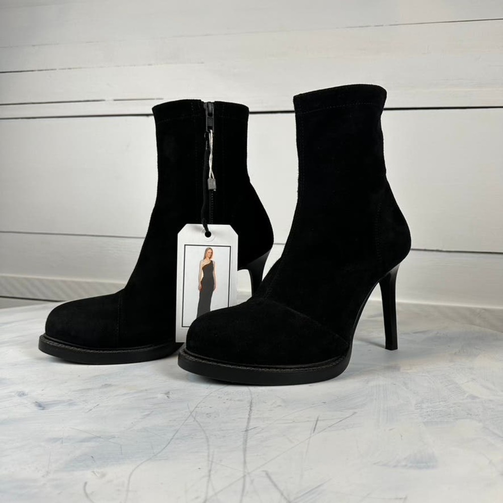 Suede Leather Boots/Heels Black Ann Demeulemeester